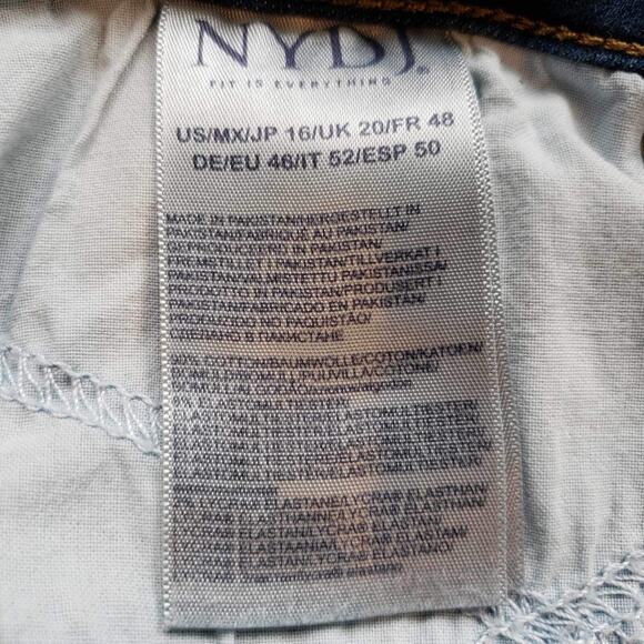 NYDJ Jeans Women's Size 16 Blue Dark Wash Lift Tuck Barbara Bootcut Stretch - Picture 7 of 9